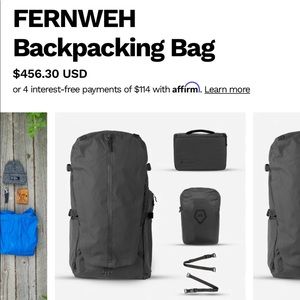 Wandrd 50L Fernweh Camera Backpacking Bag w/extras
